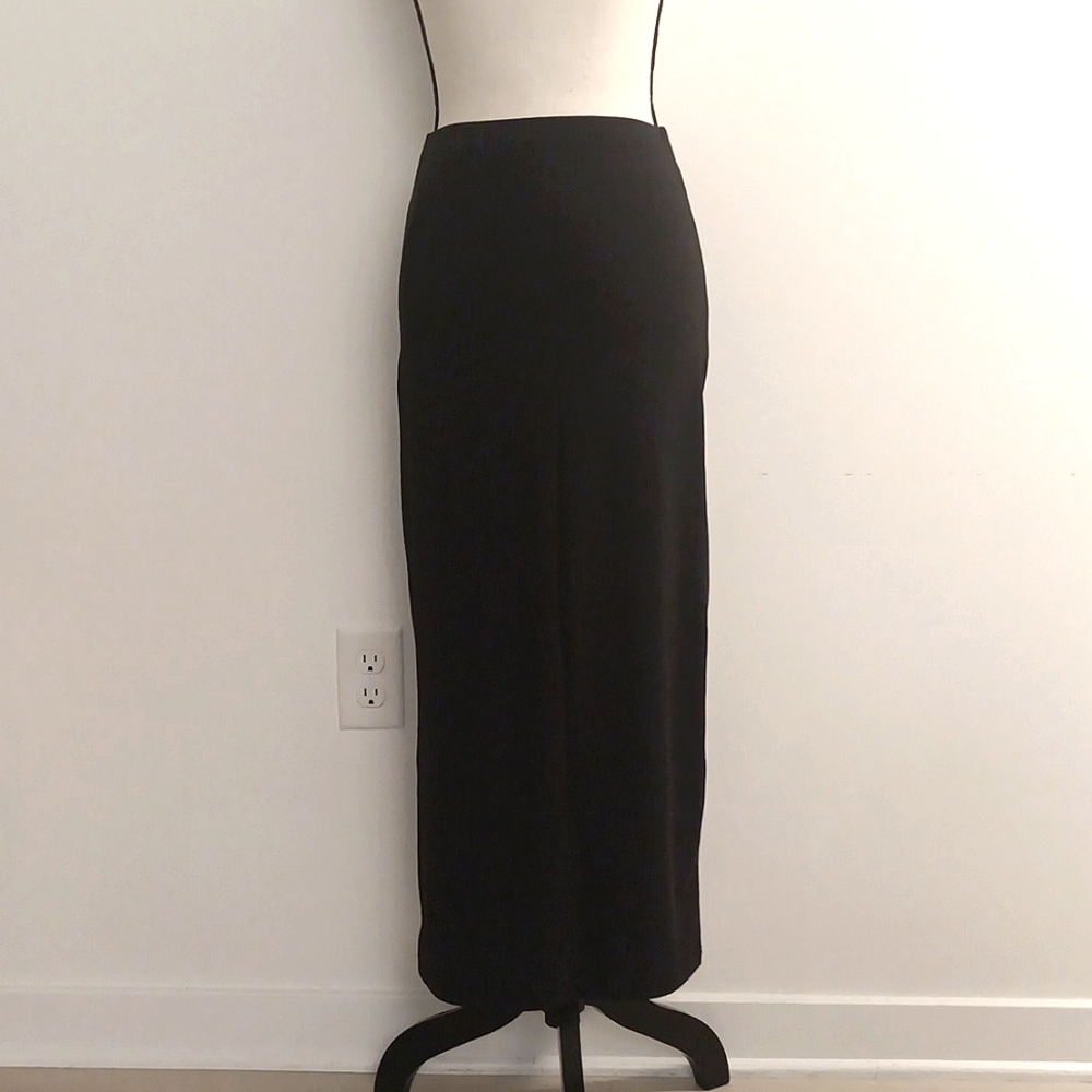 NWOT Bebe Black Stretch Maxi Skirt S